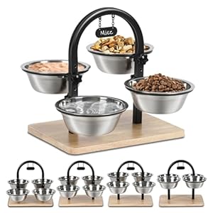 Jujoybd WZJEKF Erhöhte Katzennapf Futterstation 4er Set