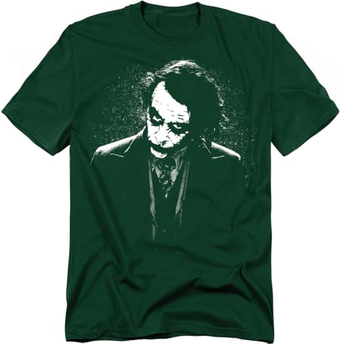 Popfunk The Dark Knight Heath Ledger Dark Joker T-Shirts (3XL) Hunter Green