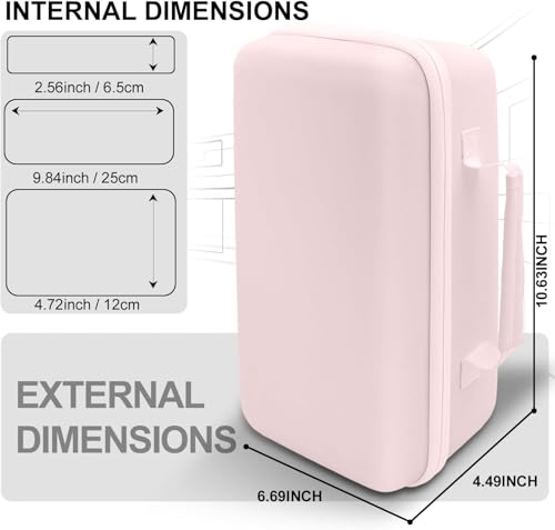 Image of EVA Hard Case Compatible with Kodak Dock Plus 4PASS Instant Photo Printer(4x6), Photo Papers /Power Adapter /Cartridge and Other Accessories,Waterproof and Anti Drop(Case only，Pink)