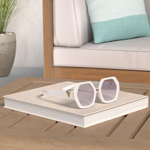 Xpectrum Trendy Extra Large Womens Sunglasses Retro Hexagonal Thick Frame Vintage Oversized Glasses2