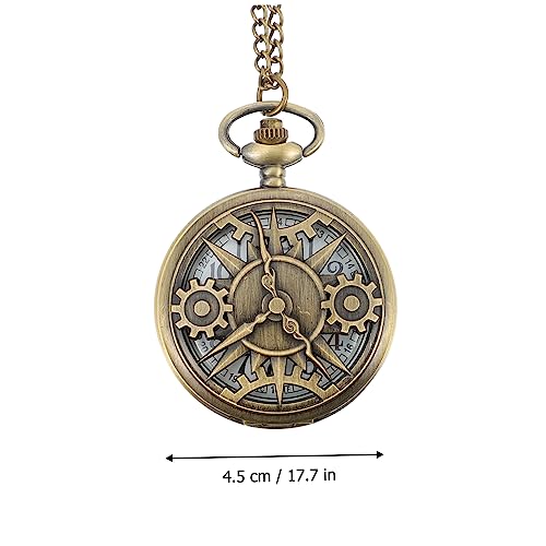 SOIMISS 3 Pecas Relógio De Bolso Masculino Relógio Pendurado Retrô Relógios Steampunk Para Homens Re