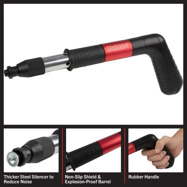 Miniatura 5 de Mini pistola de clavos, kit de herramientas de fijación manual de pared de uñas con 20 clavos y gafas de seguridad, herramienta para ladrillo,