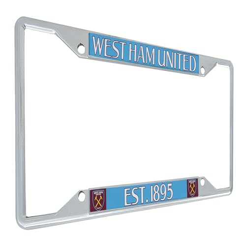 Desert Cactus West Ham United Car Accessories Hammers Football Soccer Metal License Plate Frame and Tag Holder for Front or Rear of Car (Style 1)