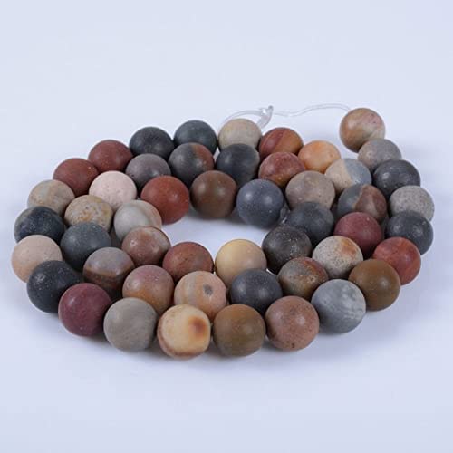 Perles en jaspe Succor Creek dépoli 8mm boules rondes pour enfilage et loisirs créatifs
