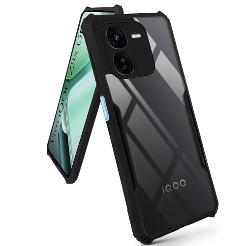 Image of Jkobi Back Cover Case for Vivo IQOO Z9x 5G (Shockproof with Polycarbonate Clear Panel | Professional Black)