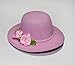 Lucore 4 Inch Pink Mini Sun Hat Hair Clip On Accessory - Rose & Pearl Girls Fashion Hair Pin