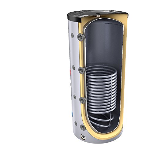 400L Pufferspeicher/ Heizungsspeicher- Warmwasserspeicher für Heizungswasser, mit 1 Wärmetauscher (auch als Solarspeicher geeignet), inkl. Isolierung. Für Trinkwasser siehe emaillierte EWS8B Reihe