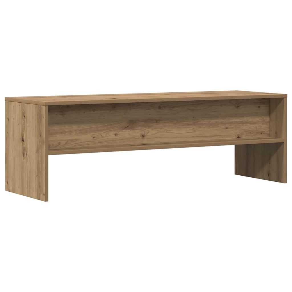 Mobile TV marrone in rovere Artisan, 120 x 40 x 40 cm, con vano portaoggetti e cassetto, moderno, per soggiorno, camera da letto, home theater, salvaspazio e robusto