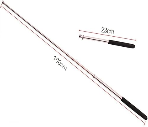 Vista 2 de TMZAQH Palillos telescópicos portátiles del acero inoxidable de las alas de la danza del vientre