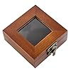 Tiong Vintage Wooden Pocket Watch Box with Clear Acrylic Lid Luxury Storage Pocket Watches Protector Display Storage Gift Box #1