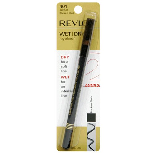 Amazon.com : Revlon Wet/Dry Eyeliner, Blackest Black 401, 0.49 Ounce (1 ...