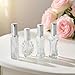 H&D HYALINE & DORA Vintage Refillable Perfume Bottles Glass Empty Spray Bottle Wedding Gifts Car Decor Set of 4
