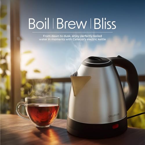 Image of Cellecor Electric CEK15 QUICKBOIL Auto-Shut Off Electric Kettle (1.5 L, Black)