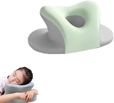 Memory Foam Pillow,Neck Support for Office Chair,Side Sleeper Pillow,Foam Neck Pillow for Library,Work,Home,School Green