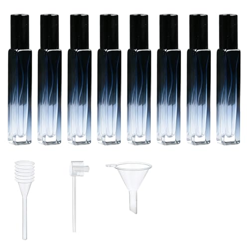 Aohyue Set de 8 Frascos de Perfume Recargables 10ml, Atomizadores de Perfume Portátiles, para Viajes, Hombres y Mujeres