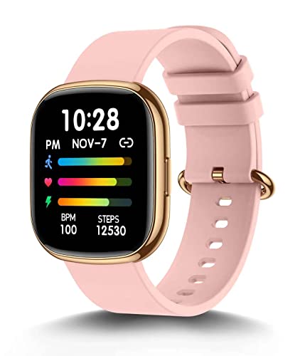 Fitonme Smartwatch Damen, Fitness-Tracker-Uhr mit Blutsauerstoff, Blutdruck, Herzfrequenz und Schlafüberwachung, Meldung, Benachrichtigung, Schrittzähler, Fitnessuhr für Android IOS Cover
