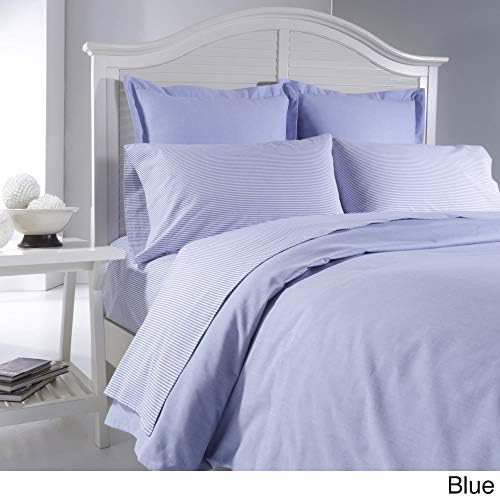 Westport Linens Yarn Dyed Chambray 100% Cotton Sheet Set Full Blue