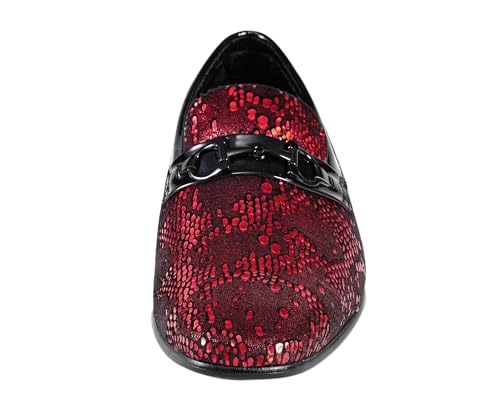 Amali Men's Paisley Metallic Erin Driving Smoking Slip On Loafer Dress Shoe4