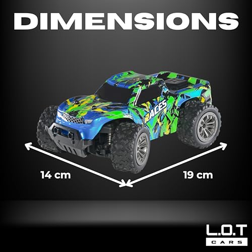 Image of Bumble Remote Control Car | 25Kmph, 2.4Ghz | Rc Car, Remote Car, Rc Cars, Differential Axle Control, Durable PVC Shell, Long Range Remote, Boost Mode, Dune Racer (Green)