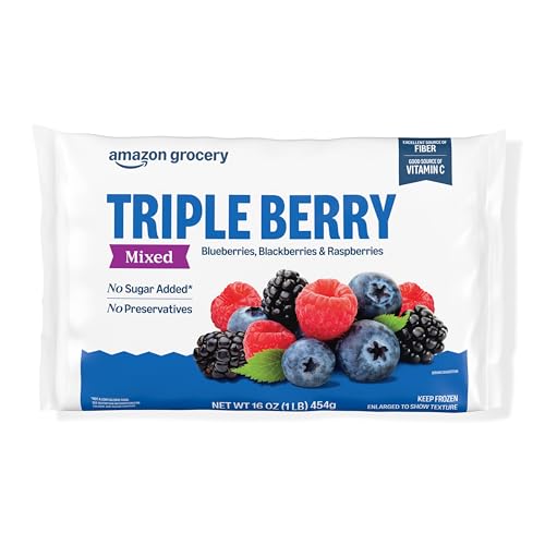 Amazon Grocery, Triple Berry Mix, 16 Oz, Frozen (Previously Happy...