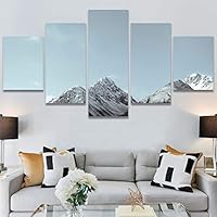 SIGNWIN 5 Panel Canvas Wall Art Mountainscape for Home Decorations Ready to Hang - 60