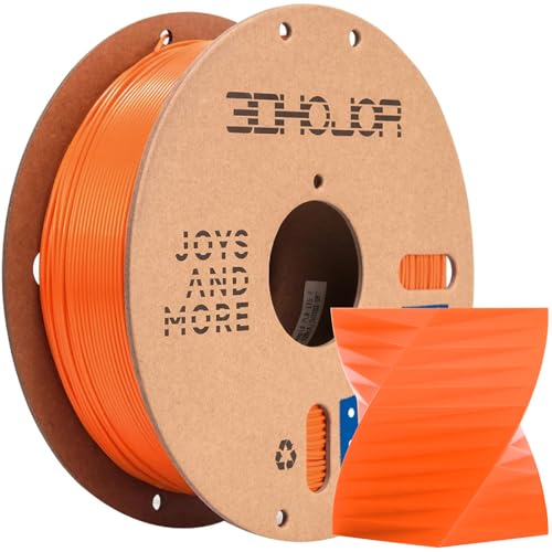 PLA High Speed Printer Filament 1.75mm 1kg Cardboard Spool (2.2lbs) Rapid PLA to 5X Faster Printing Filament PLA Dimensional Accuracy +/- 0.02 mm Fits for Most FDM 3D Printer -Orange