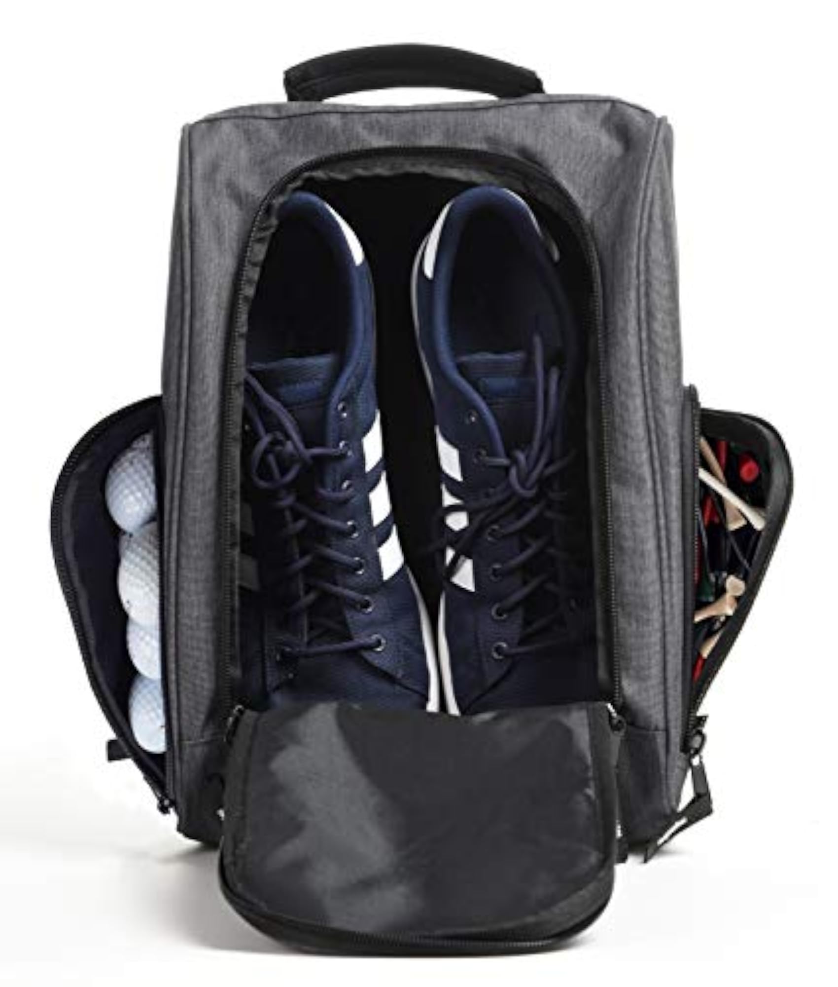 Golf Shoe Bag - Zippered Carrier with Ventilation Pocket