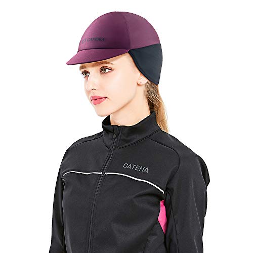 CATENA Gorro de lã masculino feminino à prova de vento térmico capacete de ciclismo forro de caveira