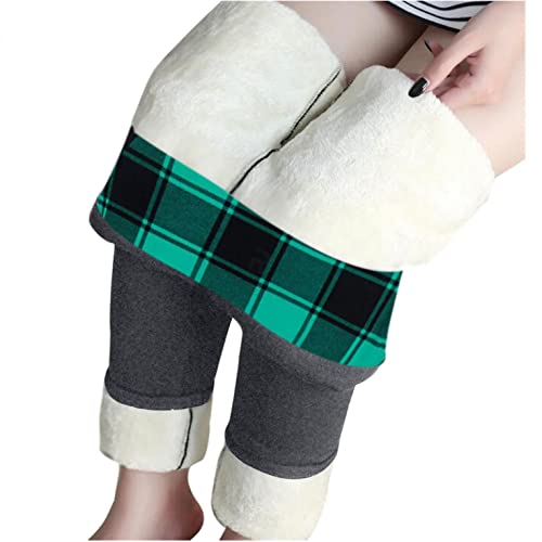 AODONG Fleece Lined Leggings for Women High Waisted Tummy Control Warm Workout Thermal Insulated Leggings Thick Tights