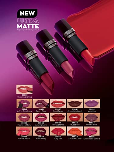 Image of Avon Ultra Perfectly Matte Lipstick - Wild Cherry | Velvety Matte Finish | Suits to all skin tones - 4gm