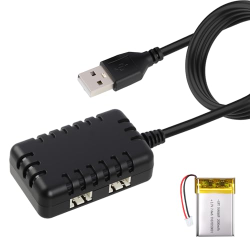 Caricatore RC versatile: caricatore USB lipo 2 in 1 con presa XH-3P, questo caricabatterie è ideale per auto RC, camion Monster Truck, barche, aerei, droni FPV, pistole Airsoft per SCX24/SCX10. Consigliato per batterie da 500 a 2000 mAh.