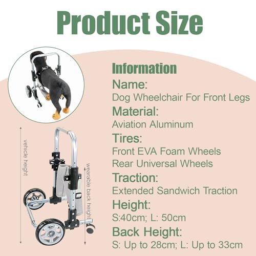 Amazon.co.jp: 小型犬用ペット用車いす – 4輪移動補助 弱犬前脚