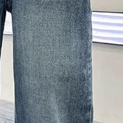 Boys Jeans Baggy Straight Wide Leg Elastic Waist Loose Casual Jeans Soft Vintage Fashion Cargo Denim Pants with4