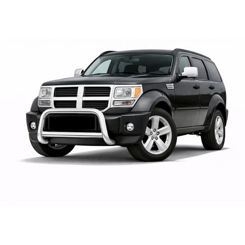 Image of Black Horse A Bar No Skid Plate Stainless Steel Compatible with 2007-2011 Dodge Nitro|2002-2007 Jeep Liberty-BB071103SS
