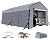 Jocisland 12x20x10.5 FT Metal Carport - Removable Waterproof Sidewalls, Heavy Duty Outdoor Carport with Upgraded Steel Reinforcements for All-Weather, Car Canopy for Car, Boat, Equipment Storage