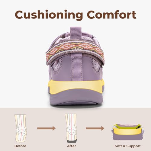 Image of FitVille Diabetic Shoes for Women Extra Wide Diabetic Womens Sandals, Walking Shoes with Adjustable Closures Arch Support, Orthopedic Sandals for Flat Feet Heel Pain Relief,Plantar Fasciitis