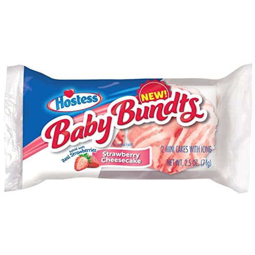 Hostess Baby Bundts | Strawberry Cheesecake | 2.Pack | Box Of 6 (12 Total Cakes),2.5 Ounce (Pack Of 12) #TOP1