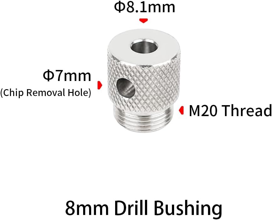 Aluminum Profile Drill Jig and 6mm & 8mm Stainless Steel Drill Bushing for 20 30 40 Series European Standard Aluminum Extrusion