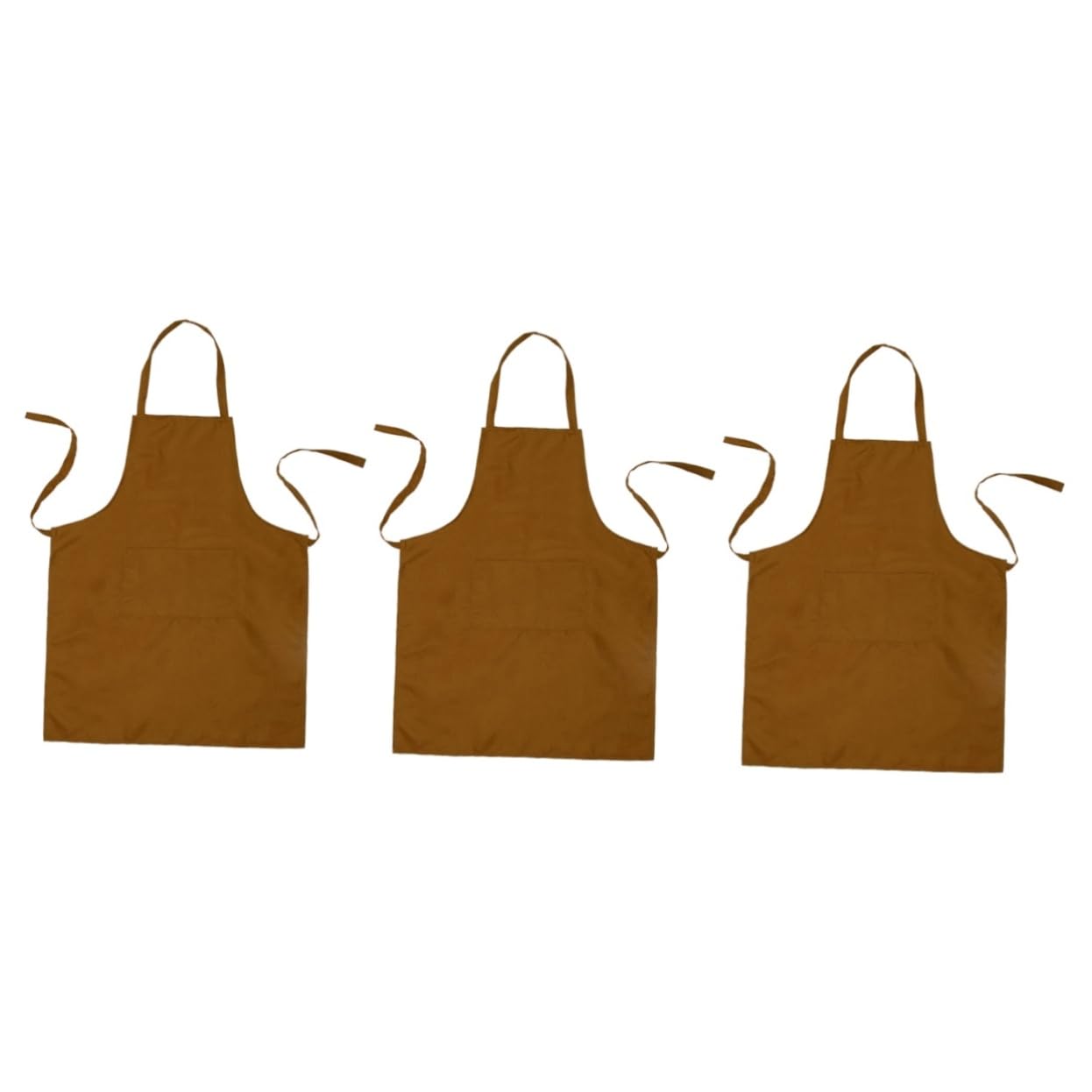 TIDTALEO 3pcs Green Waterproof Kitchen Apron Bib Chef Smock Pockets Ideal for Restaurant Cafe (60x70cm)