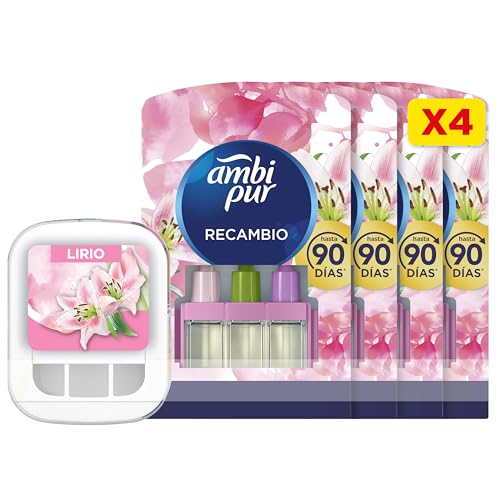 Ambi Pur 3VOLUTION - Aparato + 4 recambios Aroma Brisa De Lirio 80ml