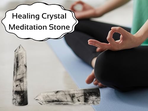 Image of Crystal Heaven Certified Black Rutilated Quartz Tower Obelisk Point For Chakra, Healing And Balancing - Aaa Grade Original Certified Gemstone Agate For Reiki Meditation Yoga Spiritual (2-3 Inches)