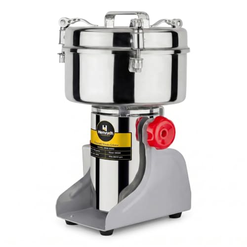 Image of Commercial Electric Masala Grinder 1000g | 2800W Stainless Steel Spice Grinding Machine | High-Speed Grinder for Dry Masala, Coffee Beans, Herbs, Grains & Seeds | 25000 RPM