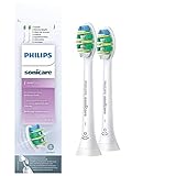 Philips Sonicare Original Aufsteckbürste InterCare HX9002/10, bis zu 7x mehr Plaqueentfernung, RFID-Chip, Standard, 2er Pack, Weiß