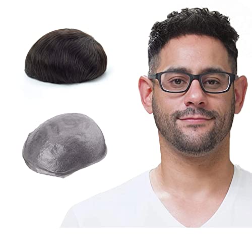 Perruque pour homme en cheveux humains toupet naturel Lordhair de 20x25 cm