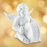  Bavaria grosse caisse large avec ange-hauteur : env. 14 cm-blanc mat-avec coffret