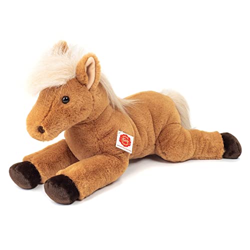 Teddy Hermann 90275 Pferd liegend 48 cm, Kuscheltier mit idealem Recyclinganteil (Füllmaterial)