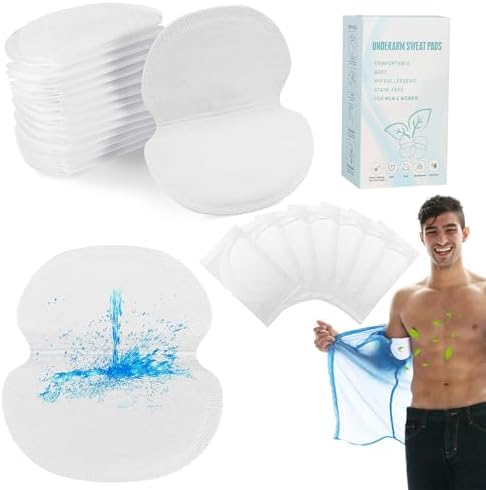 Armpit Sweat Pads, Disposable Invisible Underarm Sweat Pads For Women & Men Underarm, Unflavored Comfortable Armpit Dress Shield Protection in Individual Packaging(26Pcs)