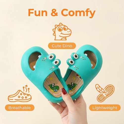 Image of Toddler Little Kids Slides Sandals Unicorn Dinosaur Bunny Beach Pool Shower Slides Anti-Skid Home Bath Slippers Cute Summer Outdoor Shoes for Girls and Boys