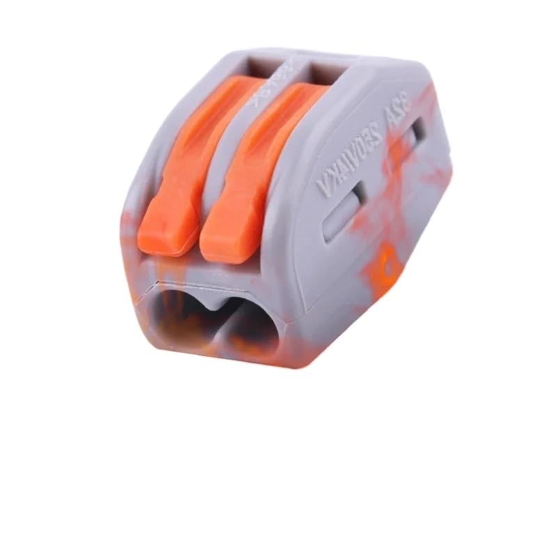 Conector de cable rápido de 55 piezas, conectores de palanca de empuje de cableado rápido, bloque de terminales de cableado eléctrico con caja de almacenamiento(60PCS)