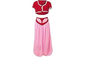Women's I Dream of Jeannie Costume | Jeannie Cosplay Red Dress Halloween Outfits Suit